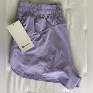 NWT Lululemon Fast and Free 3” Short in Lilac Smoke Size 14